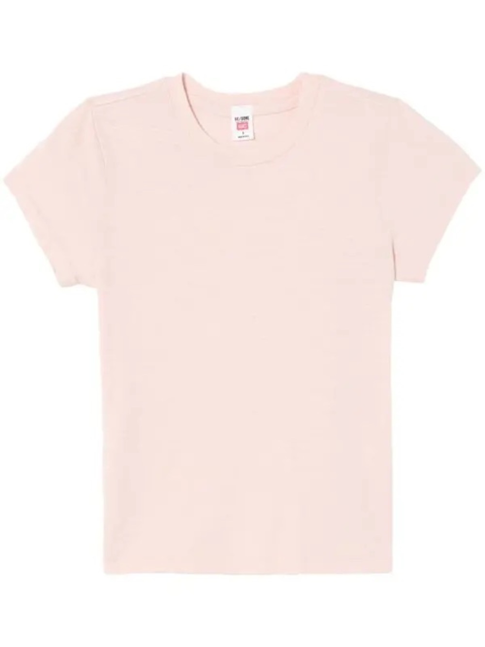 Re/Done x Hanes 1960s Slim Tshirt Pale Pink Short Sleeve Crew Tee - XL
